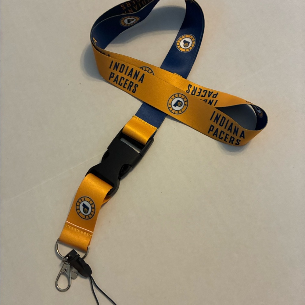 NBA Indiana Pacers Blue and Yellow Lanyard
